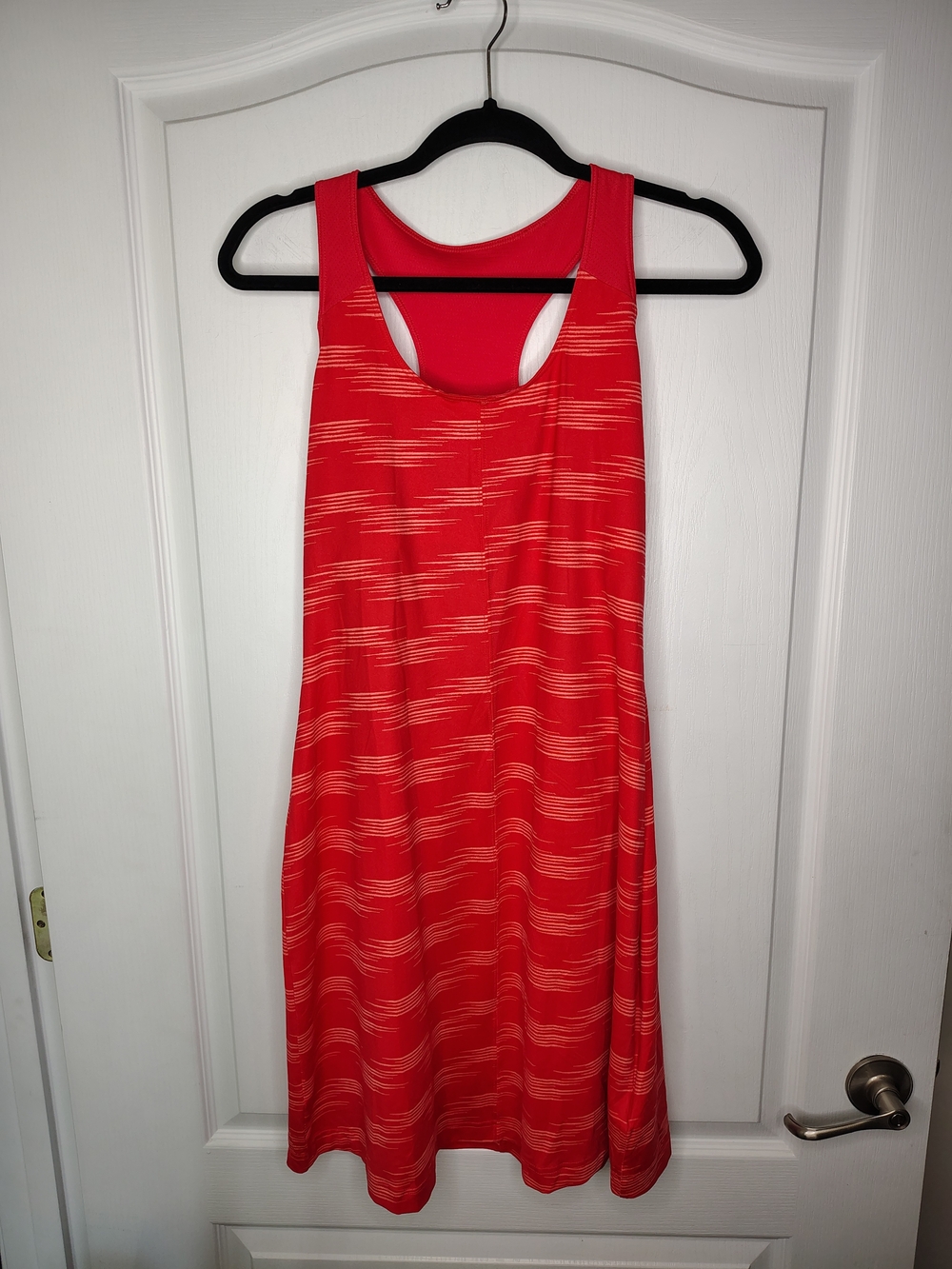 Red Striped Racerback Midi Dress